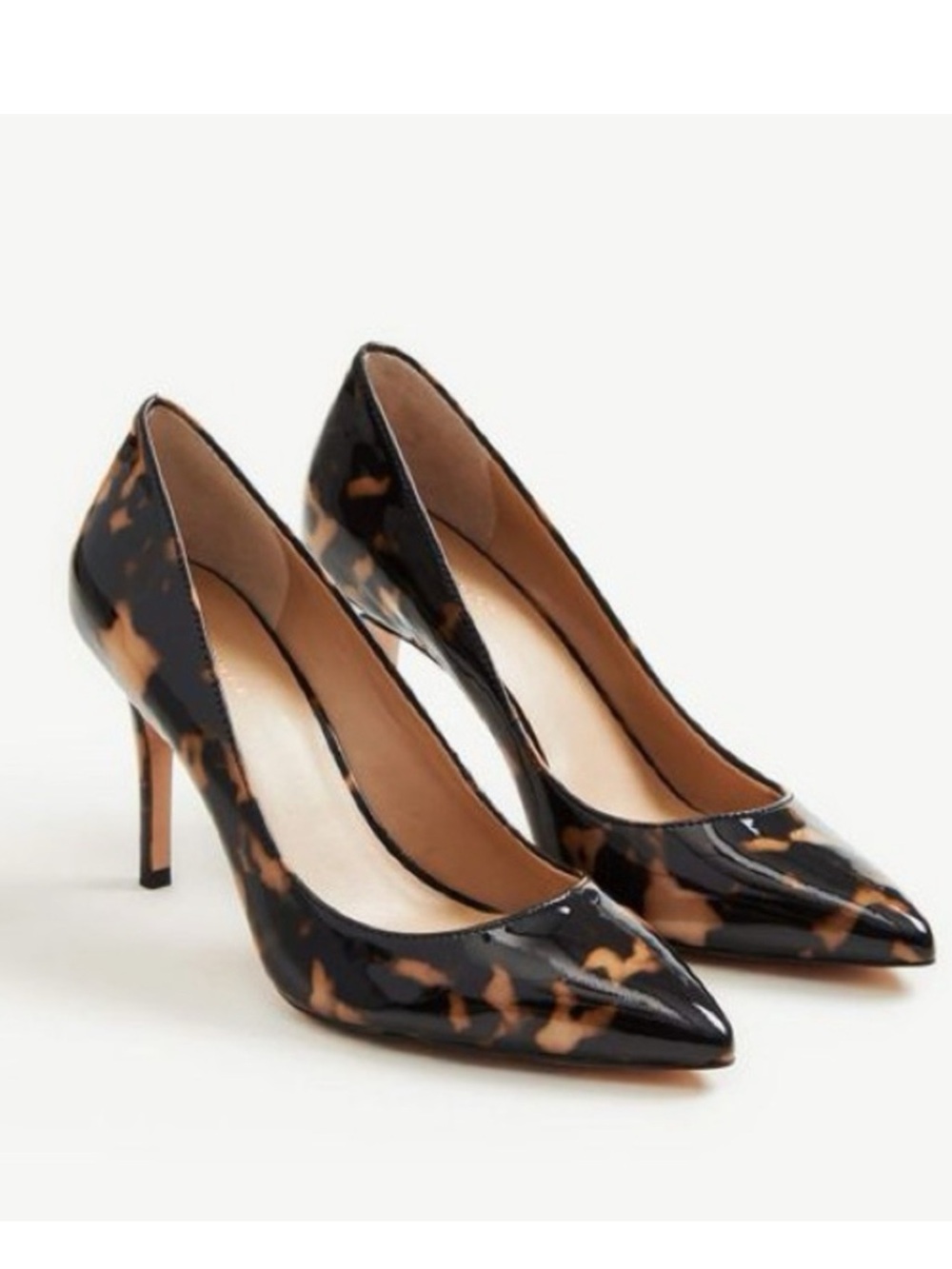Ann Taylor Mila Tortoiseshell Pointed-Toe Pumps